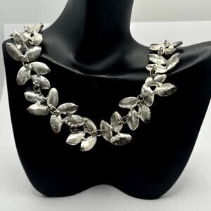 Floral Silver Talbets Necklace